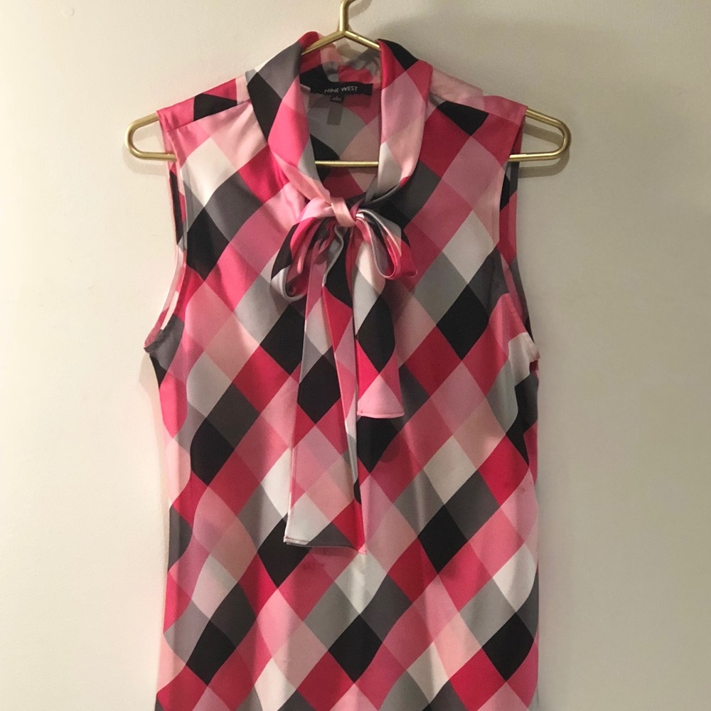 Nine West (Black, Pink,Silver,and White) Blouse